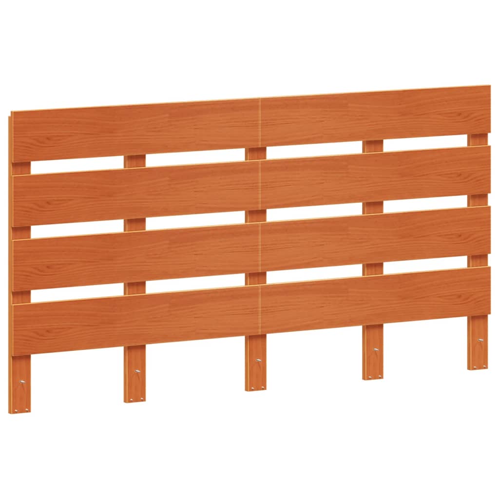 sengegavl 150 cm massivt fyrretræ gyldenbrun