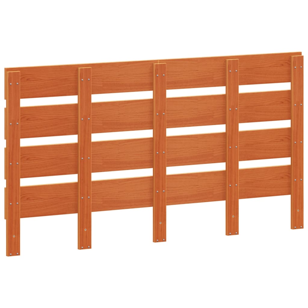 sengegavl 150 cm massivt fyrretræ gyldenbrun