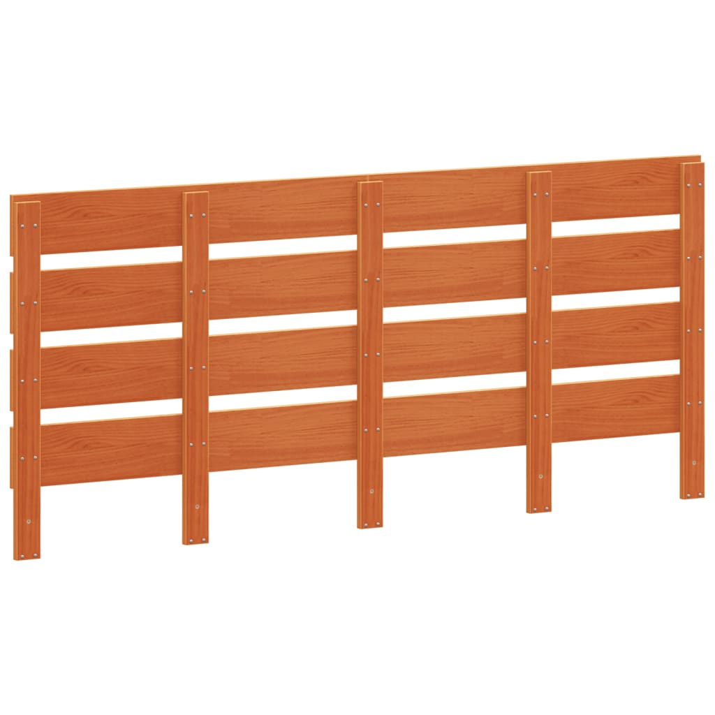 sengegavl 135 cm massivt fyrretræ gyldenbrun