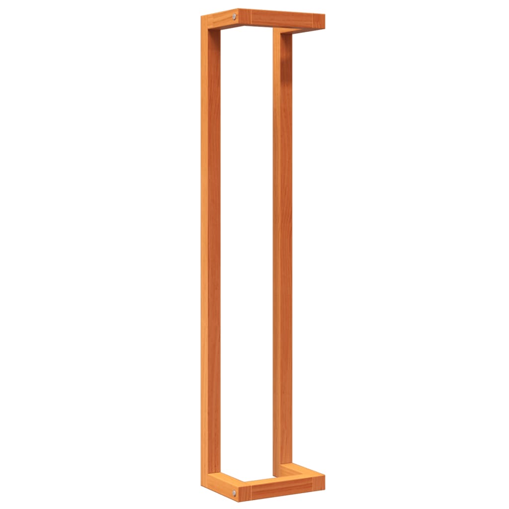 håndklædeholder 23x18x110 cm massivt fyrretræ gyldenbrun