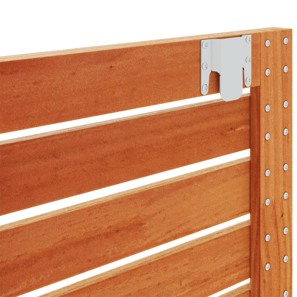 sengegavl 166x3x63 cm massivt fyrretræ brun