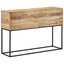konsolbord 110x30x75 cm massivt ru mangotræ og jern