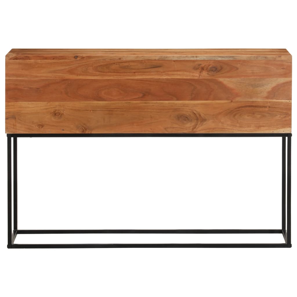 konsolbord 110x30x75 cm massivt akacietræ og jern