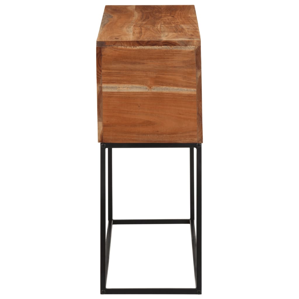 konsolbord 110x30x75 cm massivt akacietræ og jern