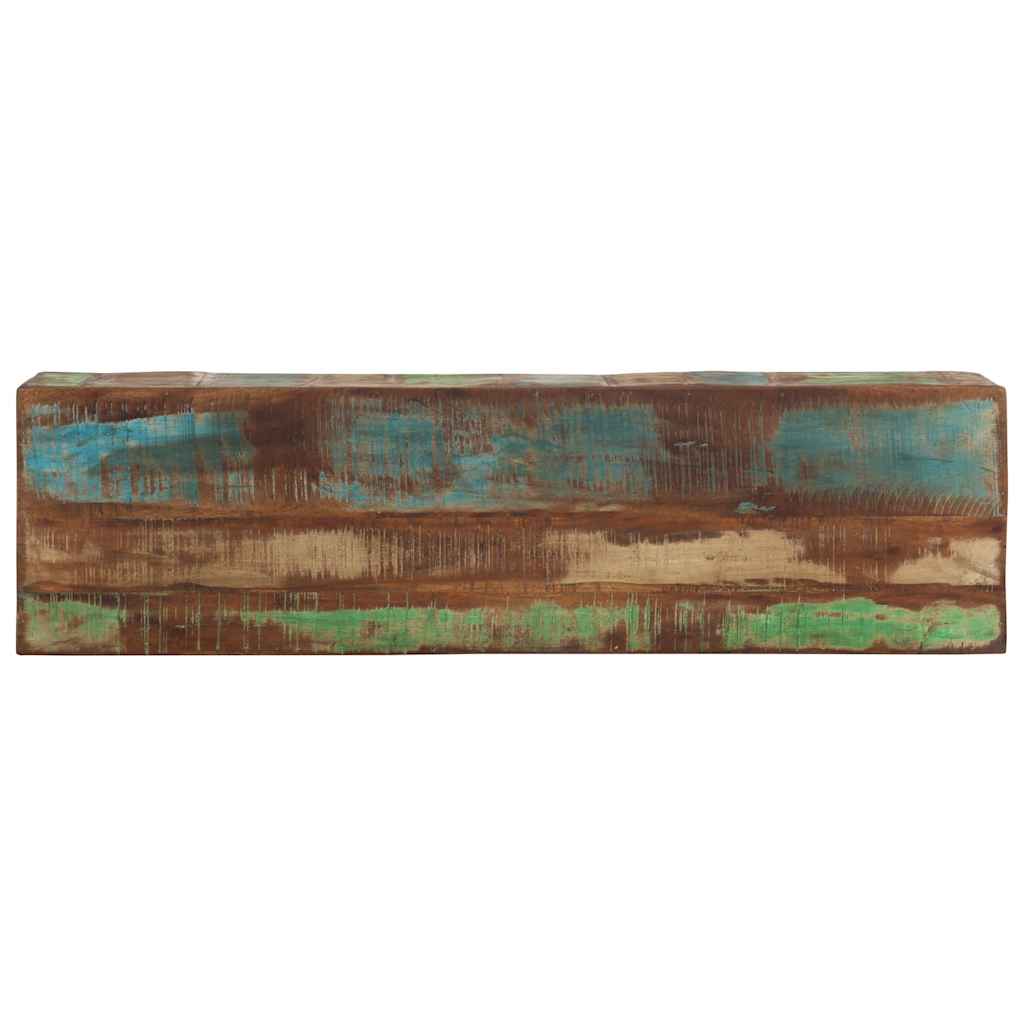 konsolbord 110x30x75 cm massivt genbrugstræ og jern