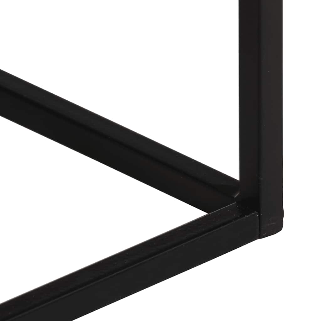 konsolbord 110x30x75 cm massivt genbrugstræ og jern