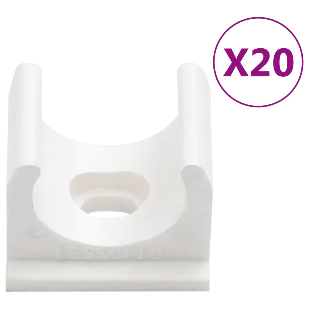 kabelkanaler med clips Ø16 mm 10 m PVC