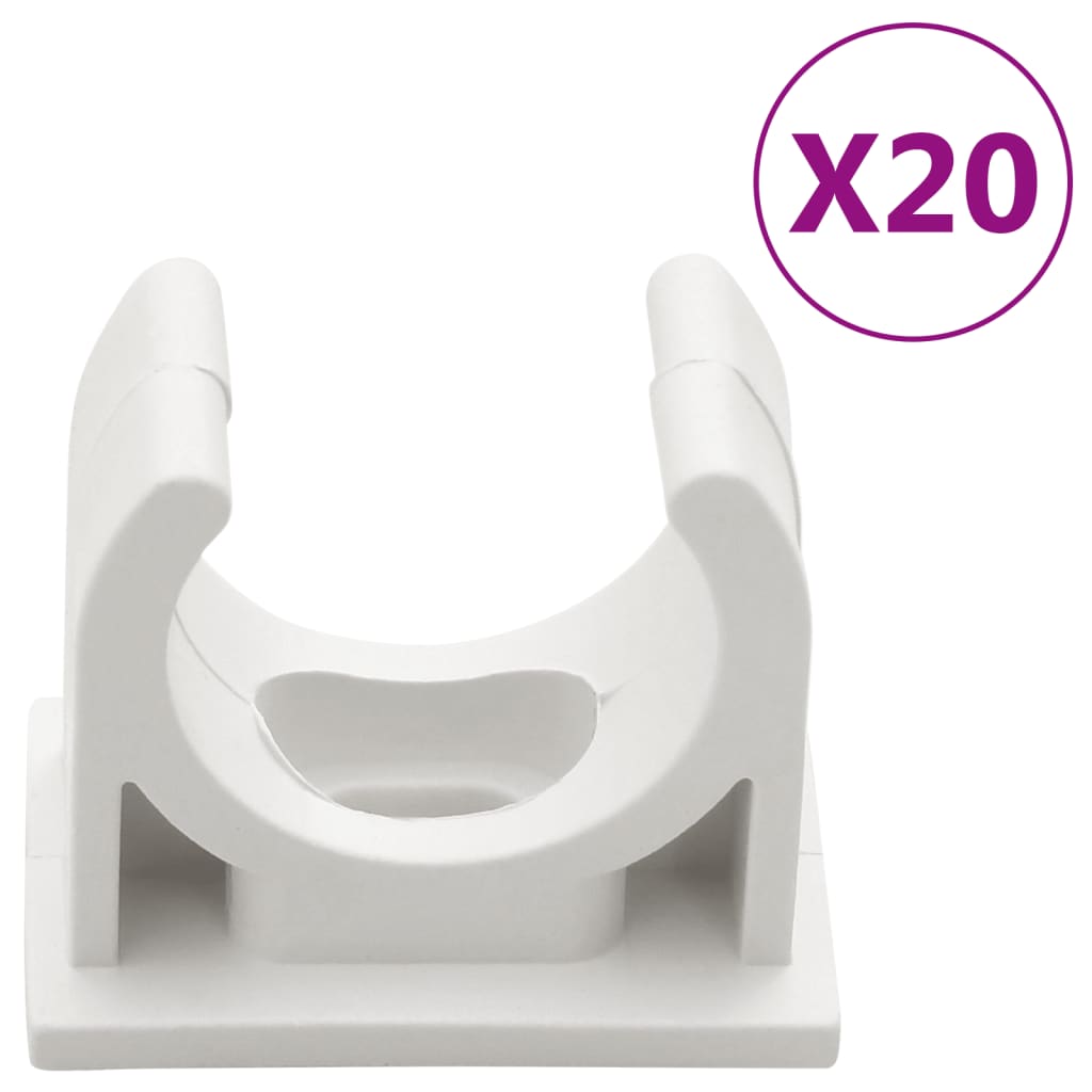 kabelkanaler med clips Ø20 mm 10 m PVC