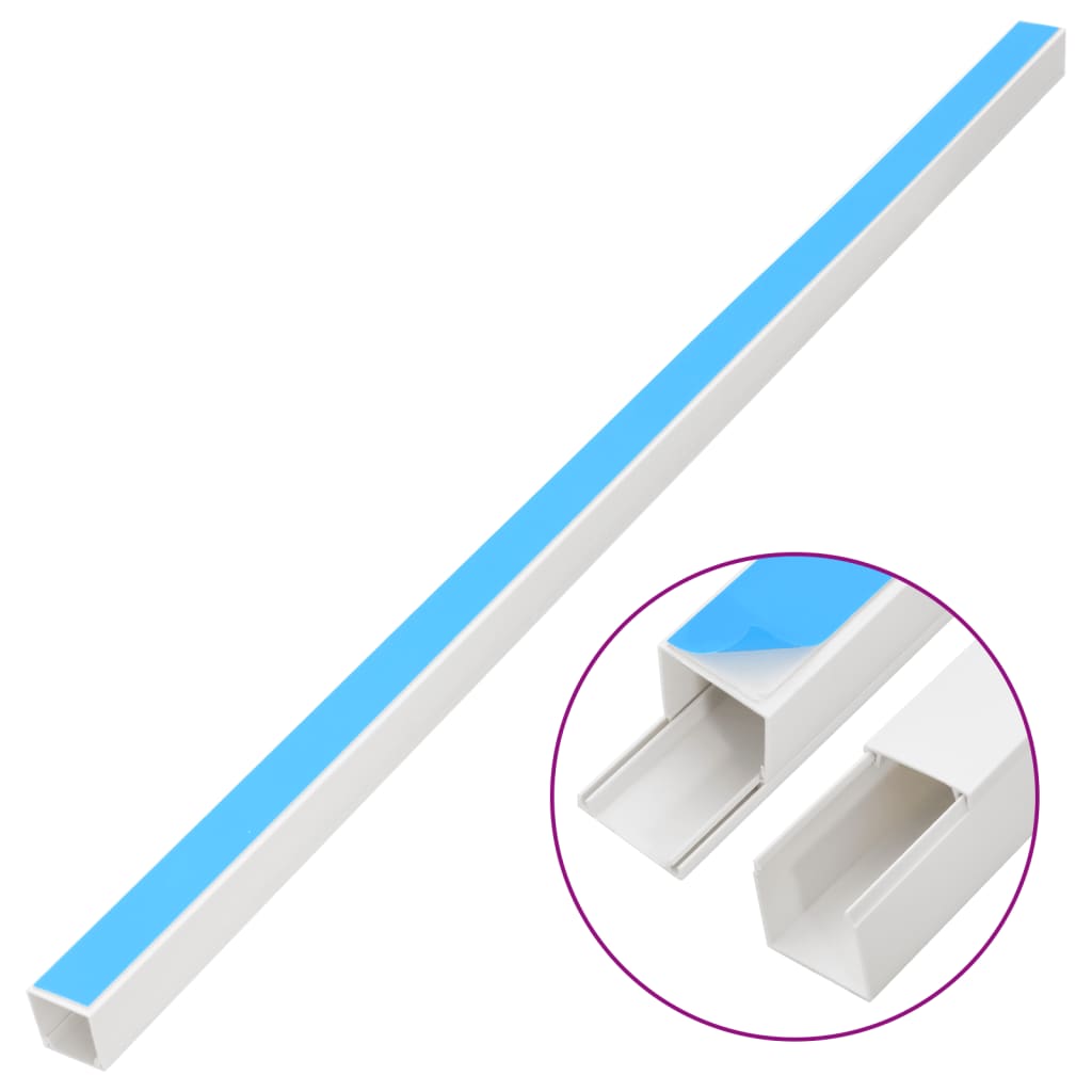selvklæbende kabelkanal 10x10 mm 30 m PVC