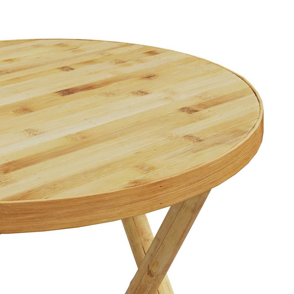 bistrostole 3 stk. foldbare med cremehvide hynder bambus