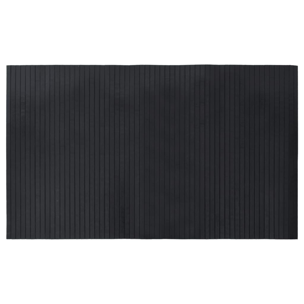 gulvtæppe 60x100 cm bambus sort