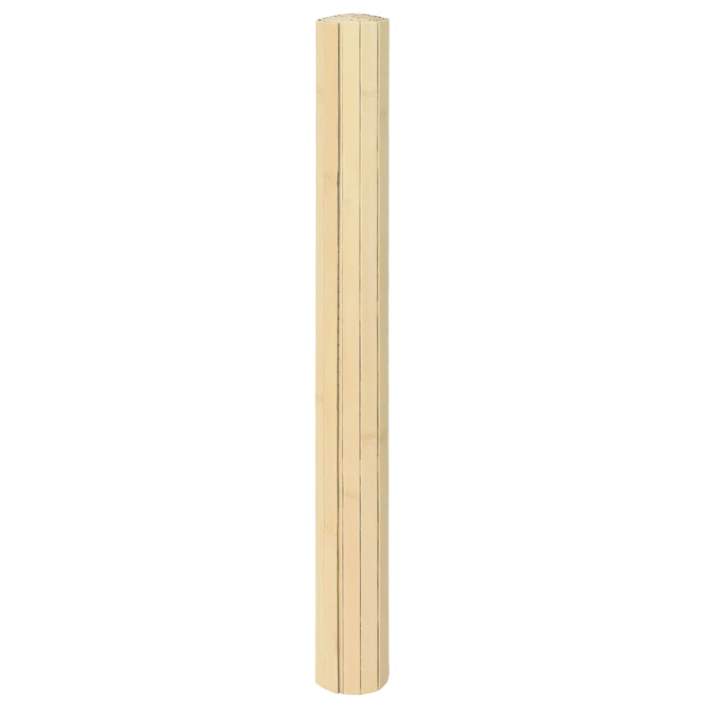 gulvtæppe 60x100 cm rektangulær bambus lys naturfarvet