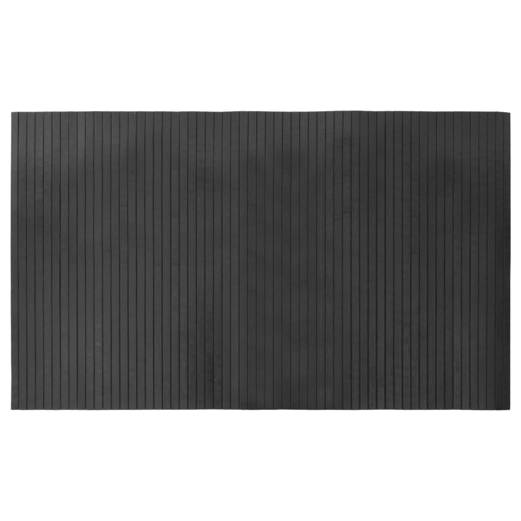 gulvtæppe 60x100 cm rektangulær bambus grå
