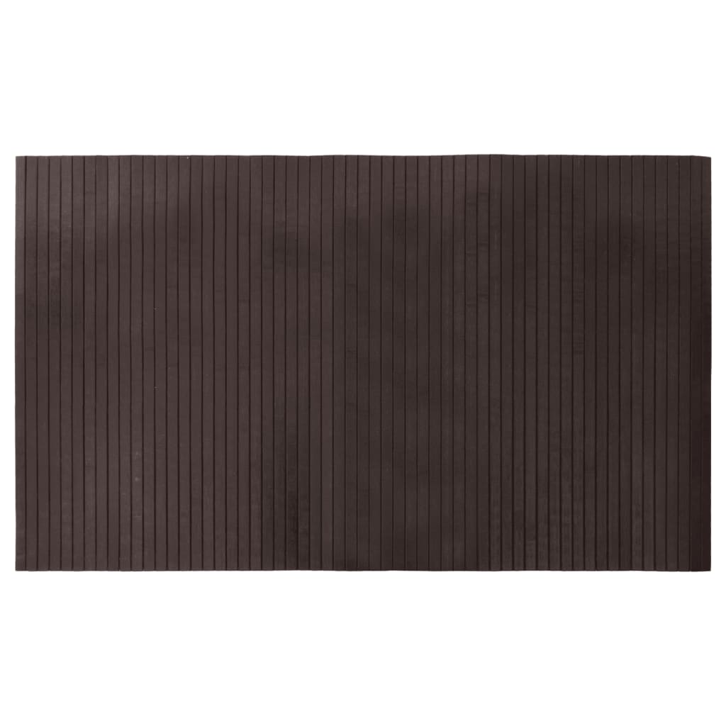 gulvtæppe 60x100 cm rektangulær bambus mørkebrun