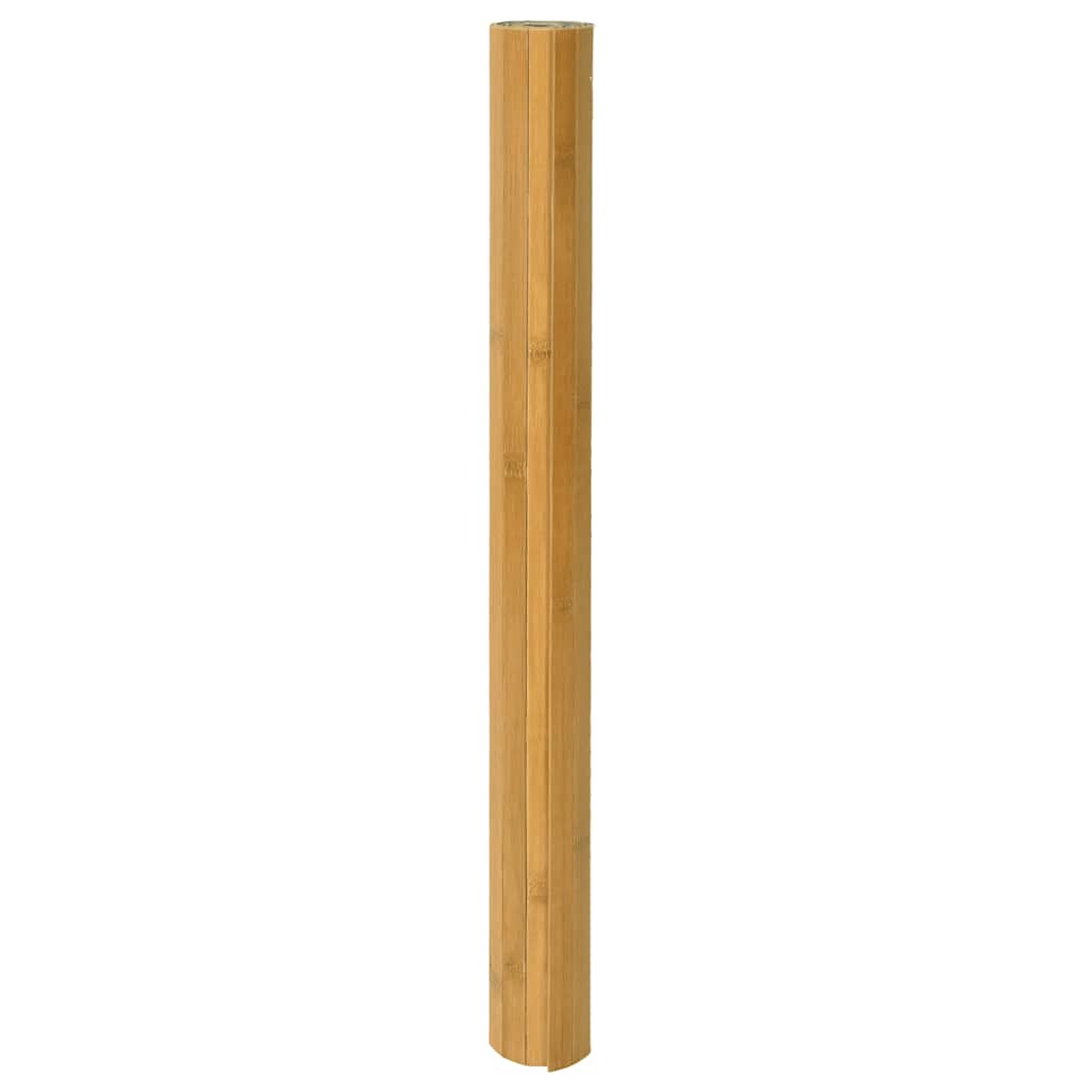 gulvtæppe 60x200 cm rektangulær bambus naturfarvet