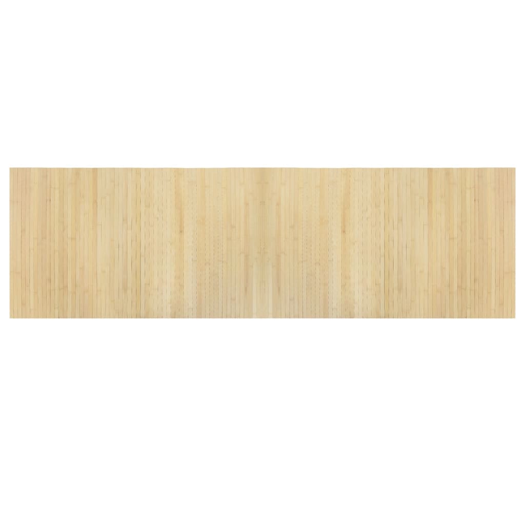 gulvtæppe 60x200 cm rektangulær bambus lys naturfarvet