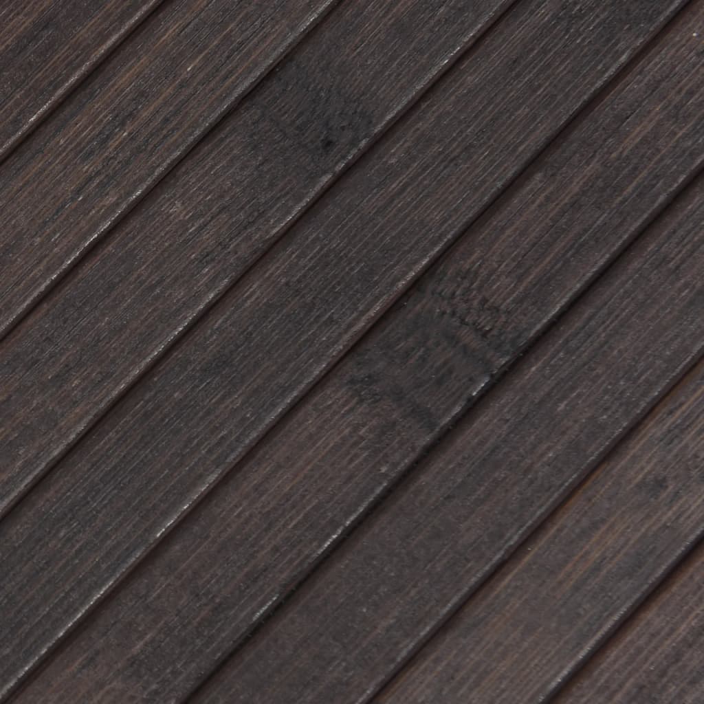 gulvtæppe 60x200 cm rektangulær bambus mørkebrun