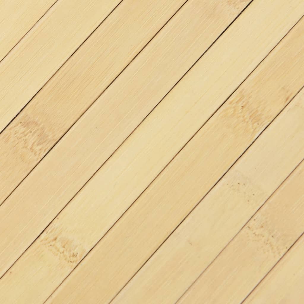 gulvtæppe 60x300 cm rektangulær bambus lys naturfarvet
