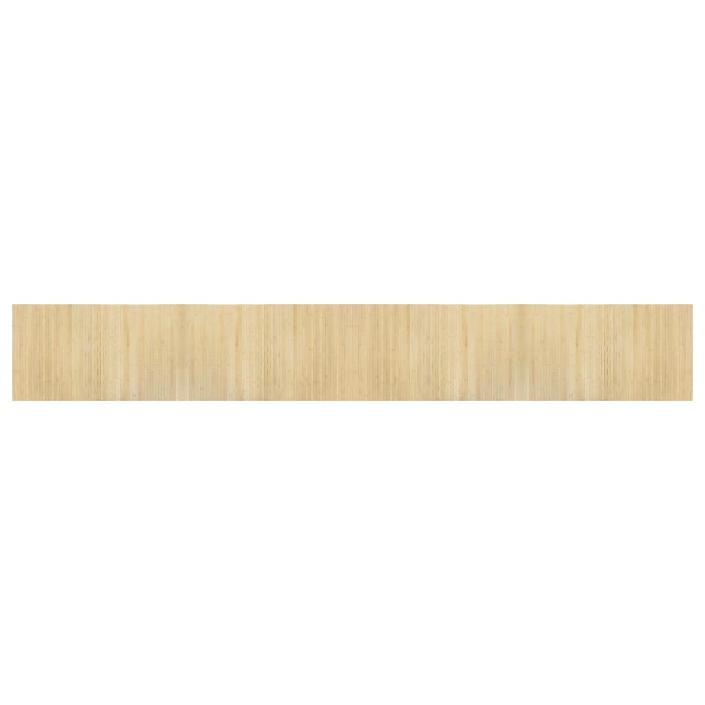gulvtæppe 60x400 cm rektangulær bambus lys naturfarvet