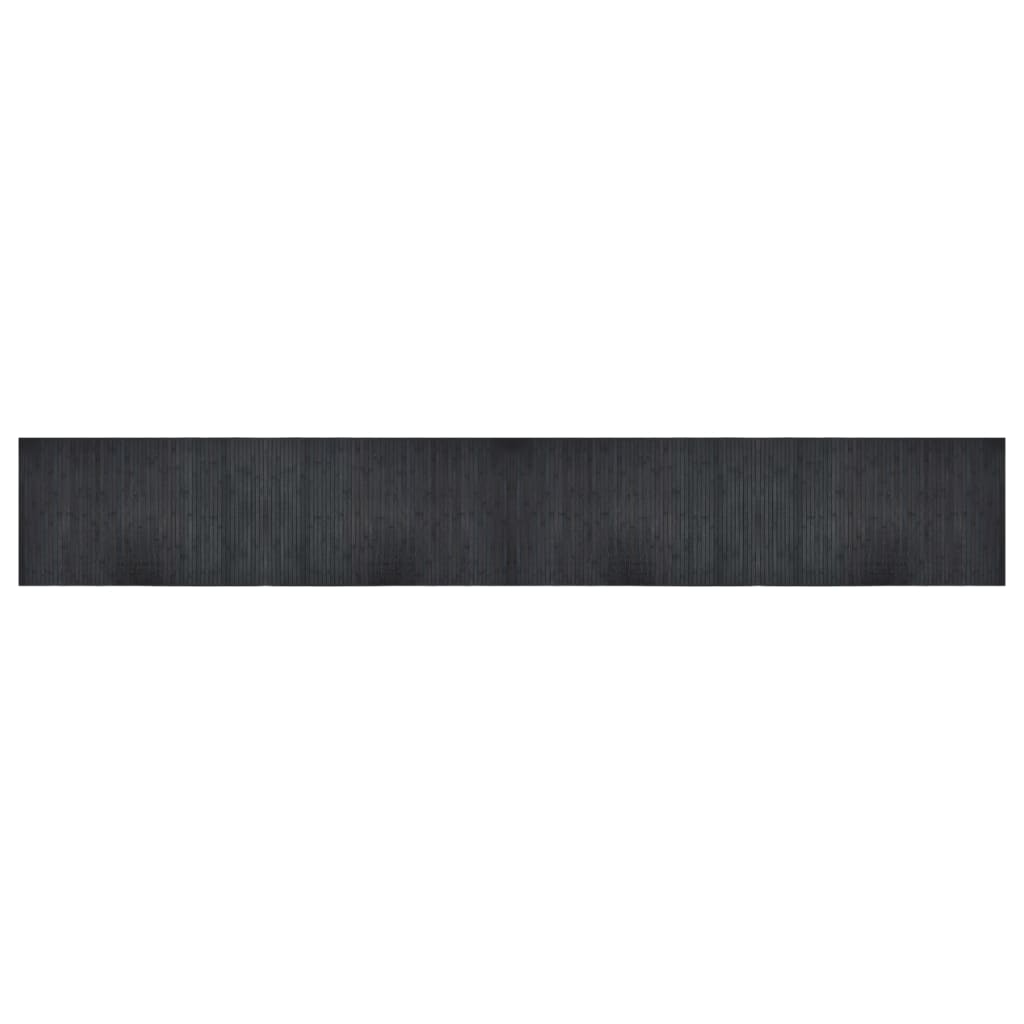 gulvtæppe 60x400 cm rektangulær bambus grå