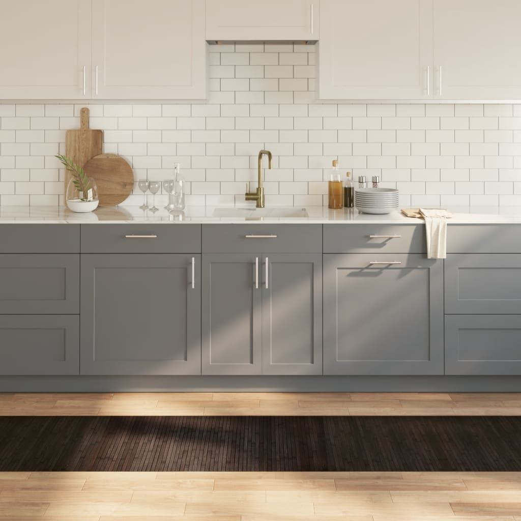 gulvtæppe 60x400 cm rektangulær bambus mørkebrun