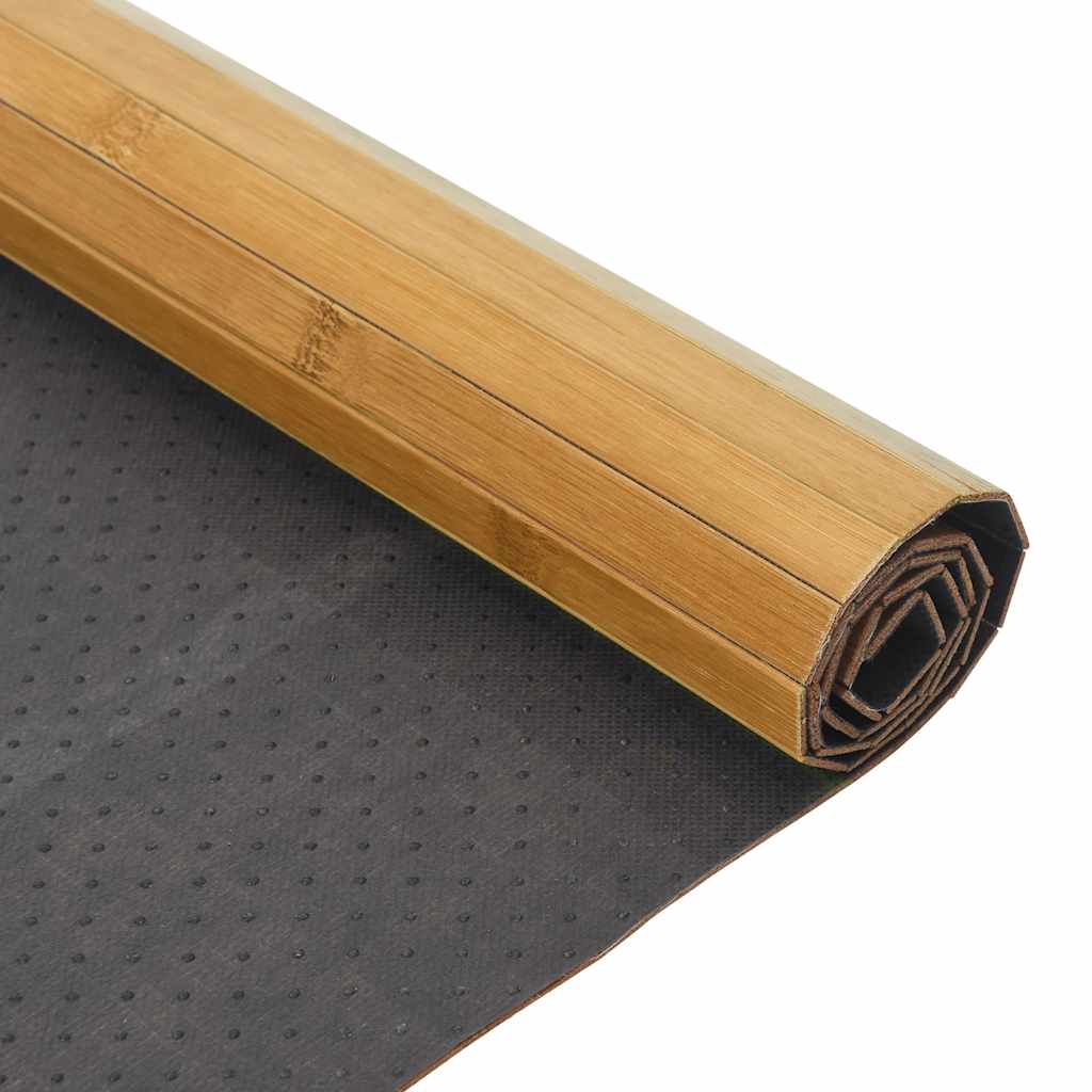 gulvtæppe 60x500 cm rektangulær bambus naturfarvet