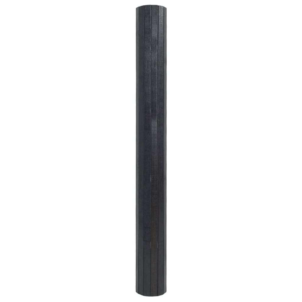 gulvtæppe 60x500 cm rektangulær bambus grå