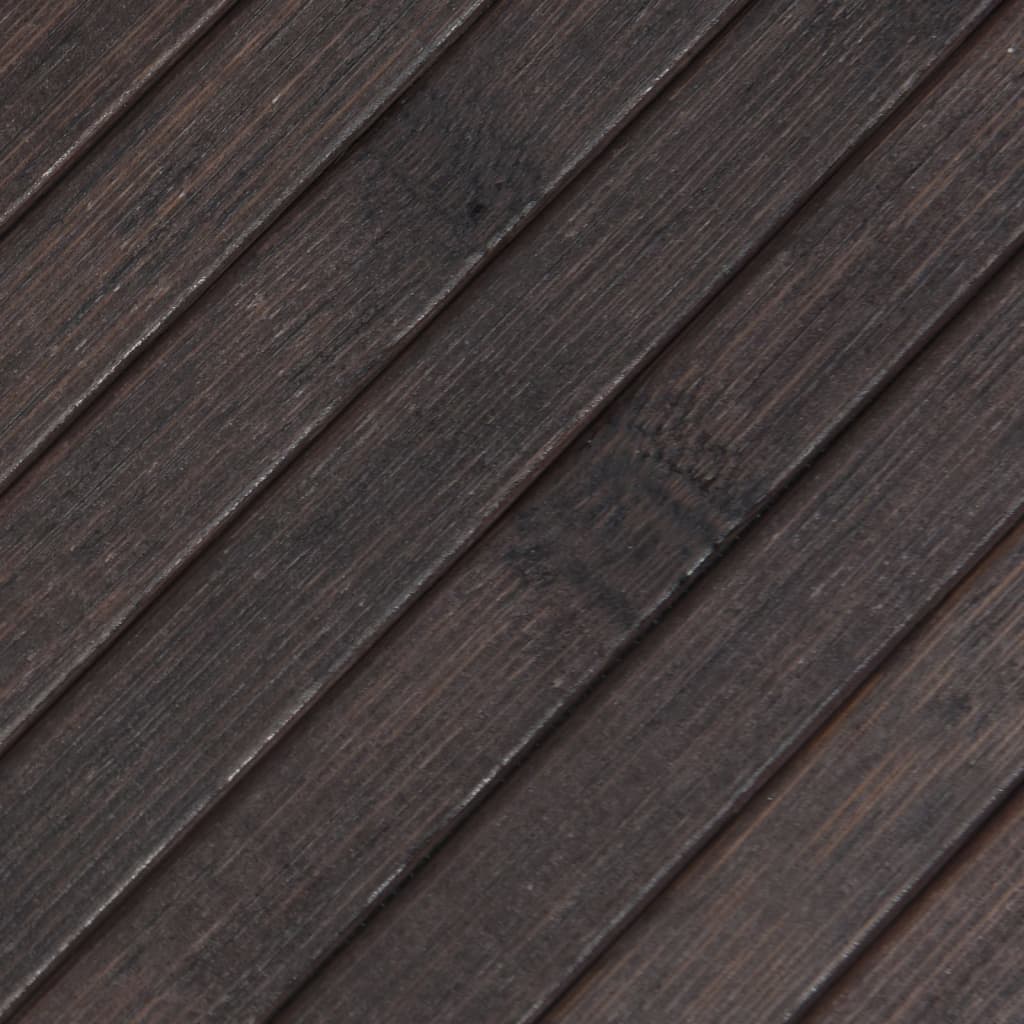 gulvtæppe 60x500 cm rektangulær bambus mørkebrun