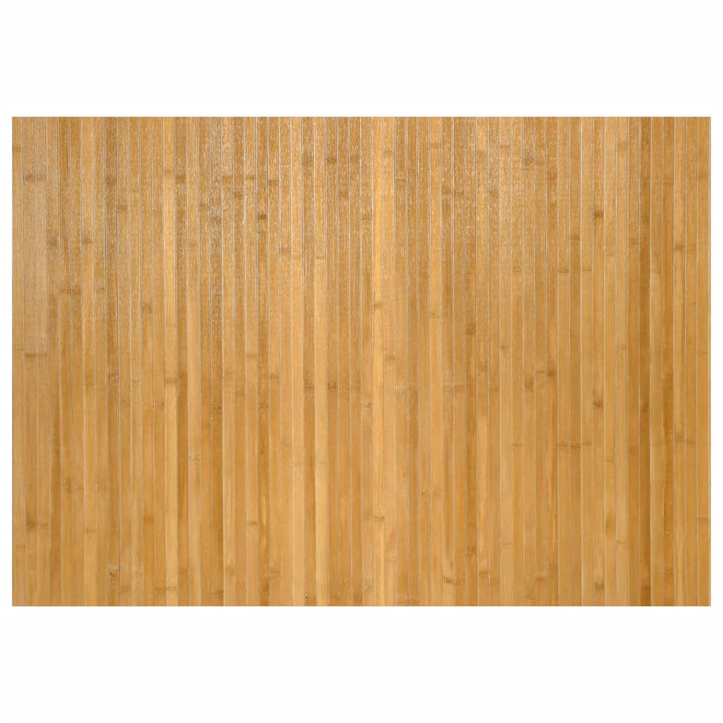 gulvtæppe 70x100 cm rektangulær bambus naturfarvet
