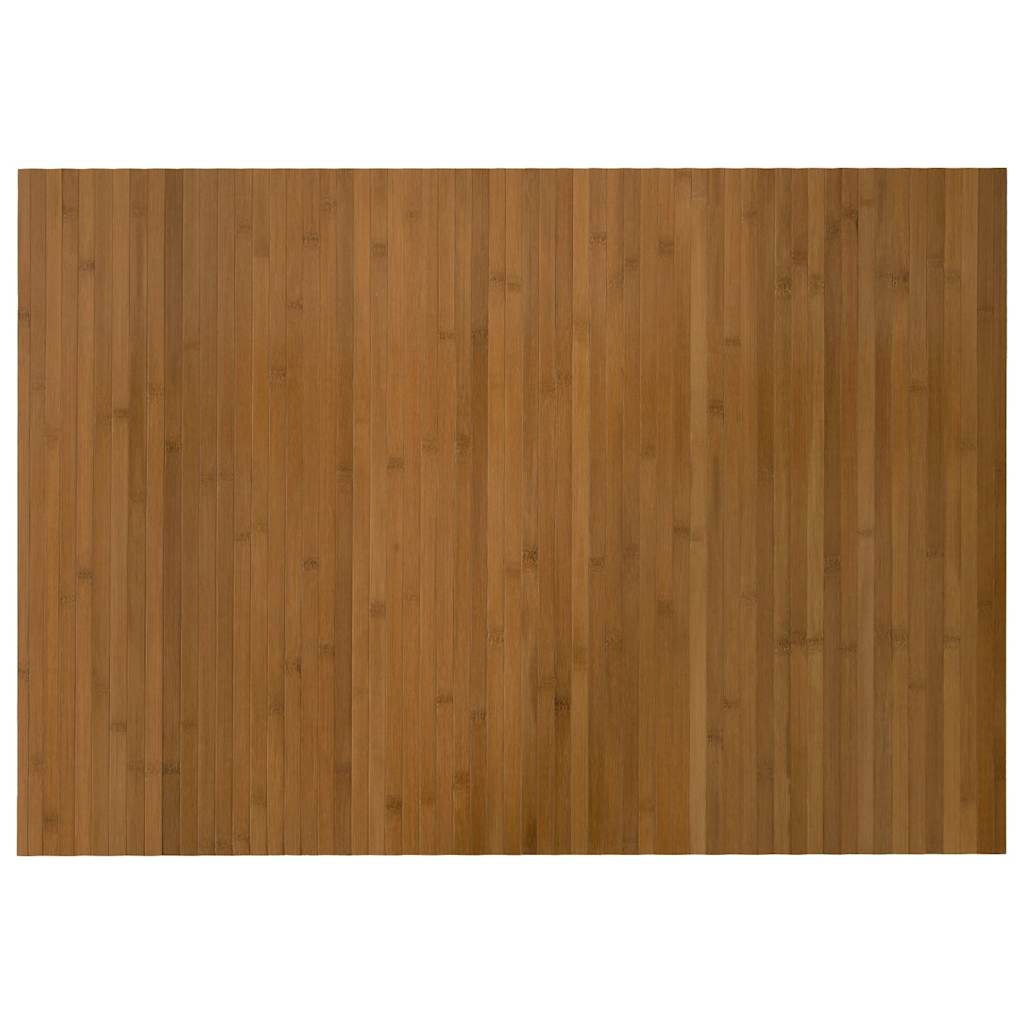 gulvtæppe 70x100 cm rektangulær bambus brun
