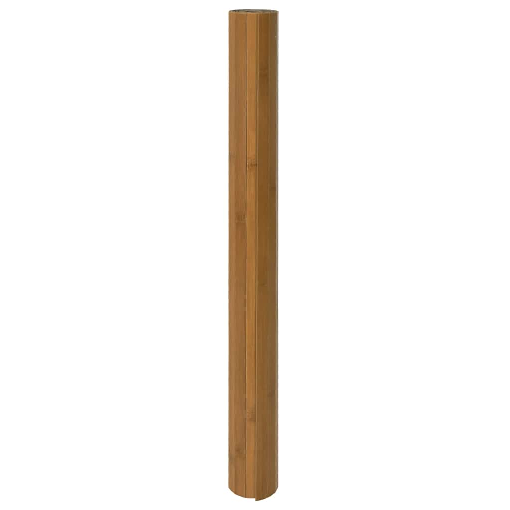 gulvtæppe 70x100 cm rektangulær bambus brun