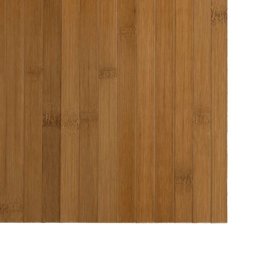 gulvtæppe 70x100 cm rektangulær bambus brun