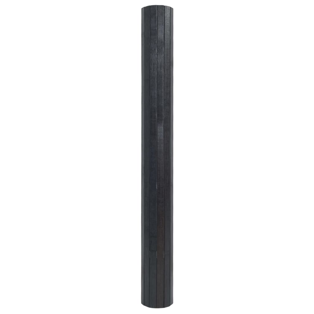 gulvtæppe 70x100 cm rektangulær bambus grå