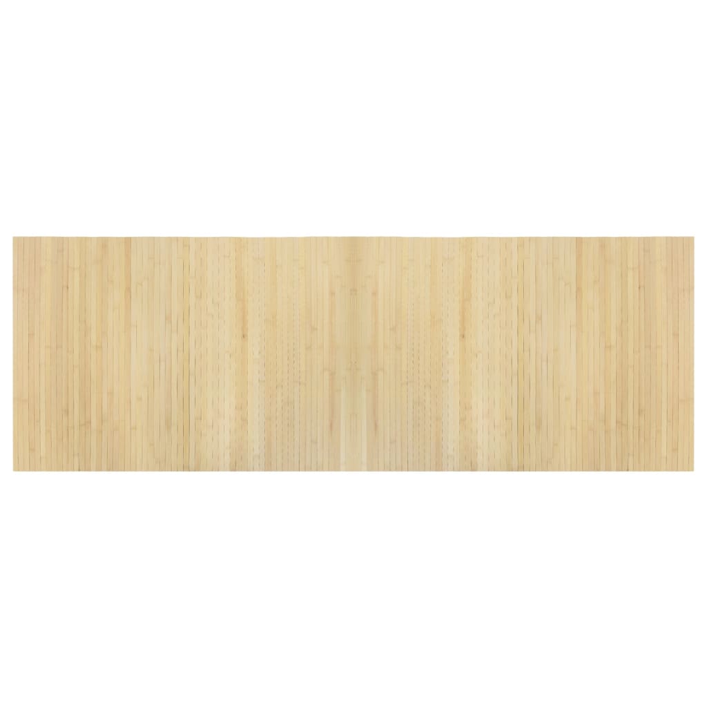 gulvtæppe 70x200 cm rektangulær bambus lys naturfarvet