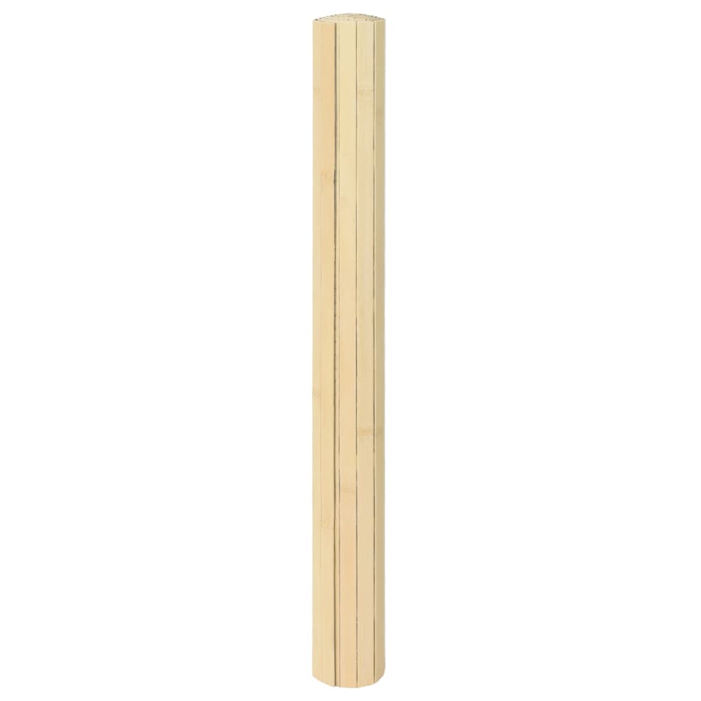gulvtæppe 70x200 cm rektangulær bambus lys naturfarvet