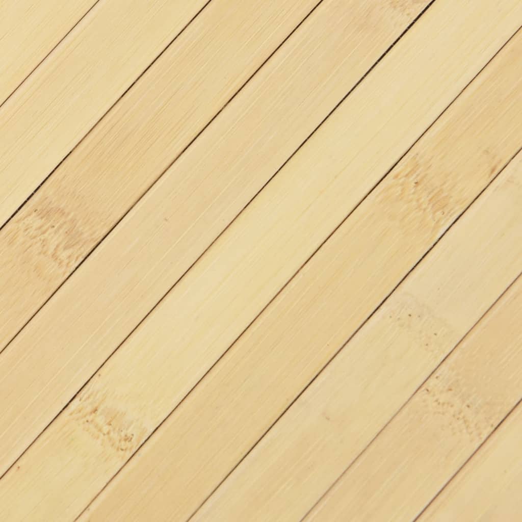 gulvtæppe 70x400 cm rektangulær bambus lys naturfarvet