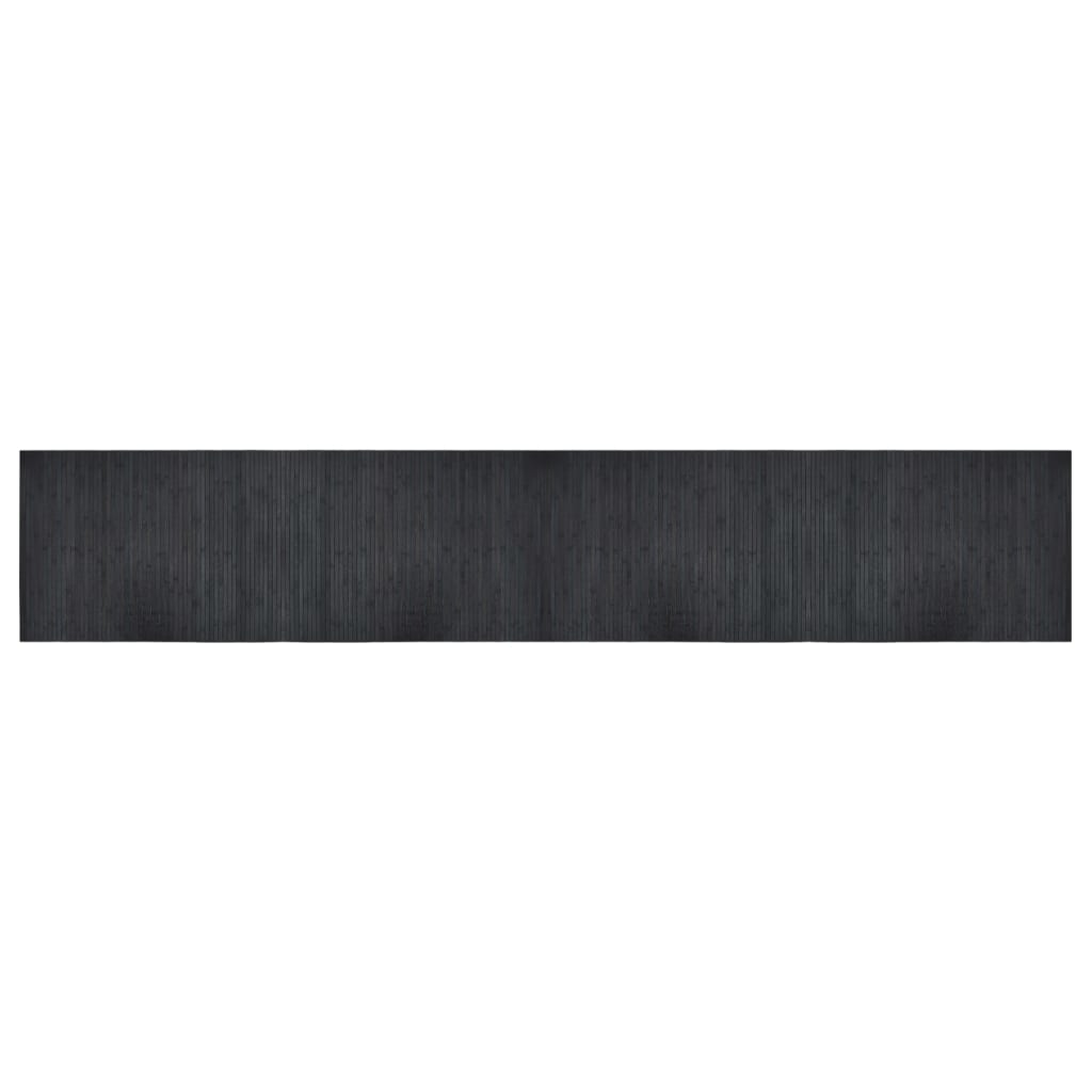 gulvtæppe 70x400 cm rektangulær bambus grå