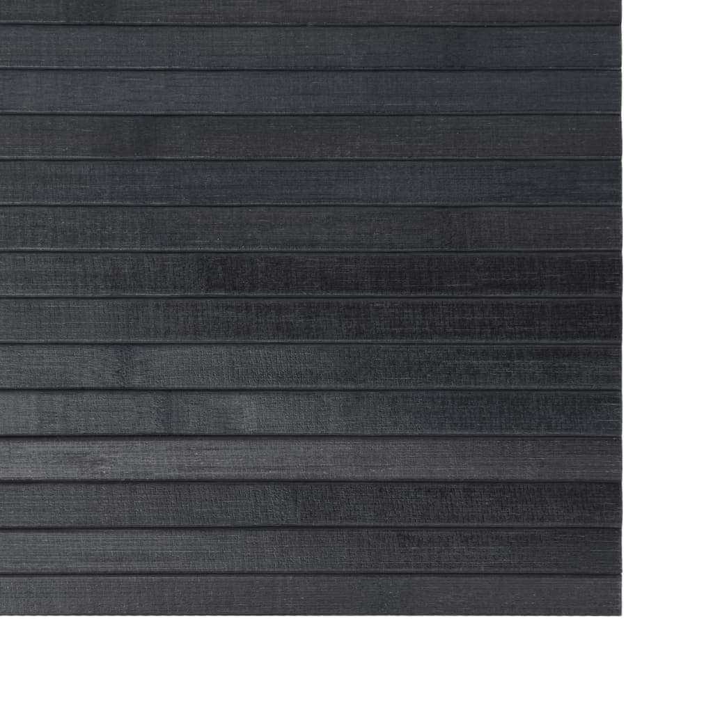 gulvtæppe 70x400 cm rektangulær bambus grå