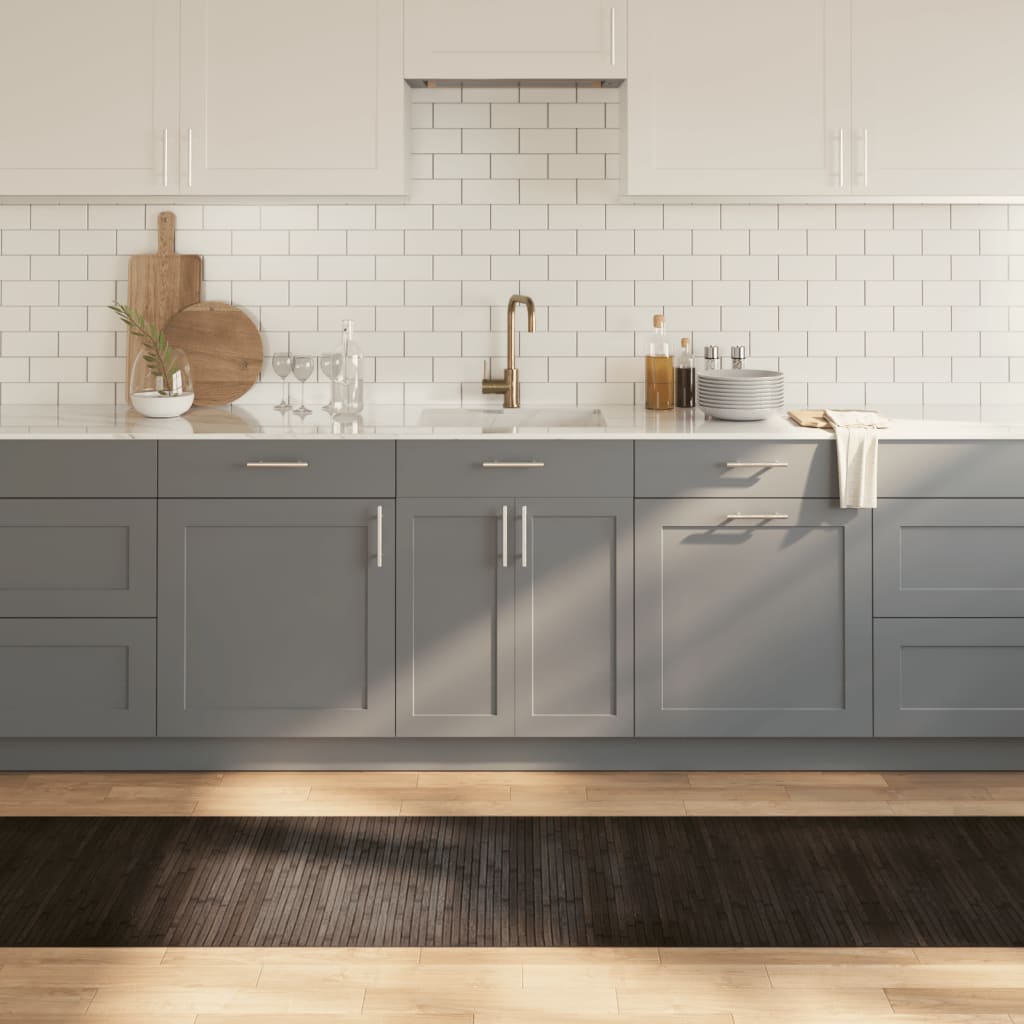 gulvtæppe 70x400 cm rektangulær bambus mørkebrun