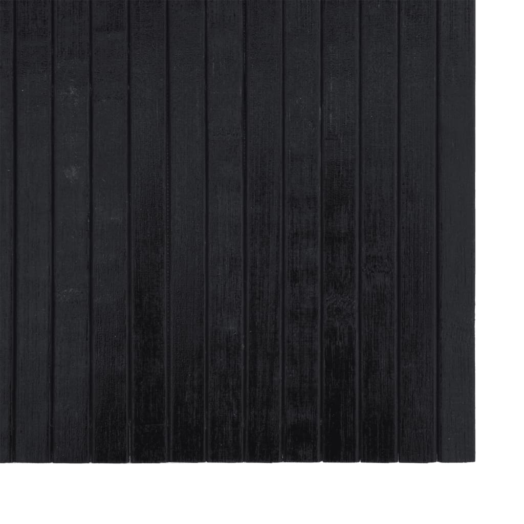 gulvtæppe 70x500 cm rektangulær bambus sort
