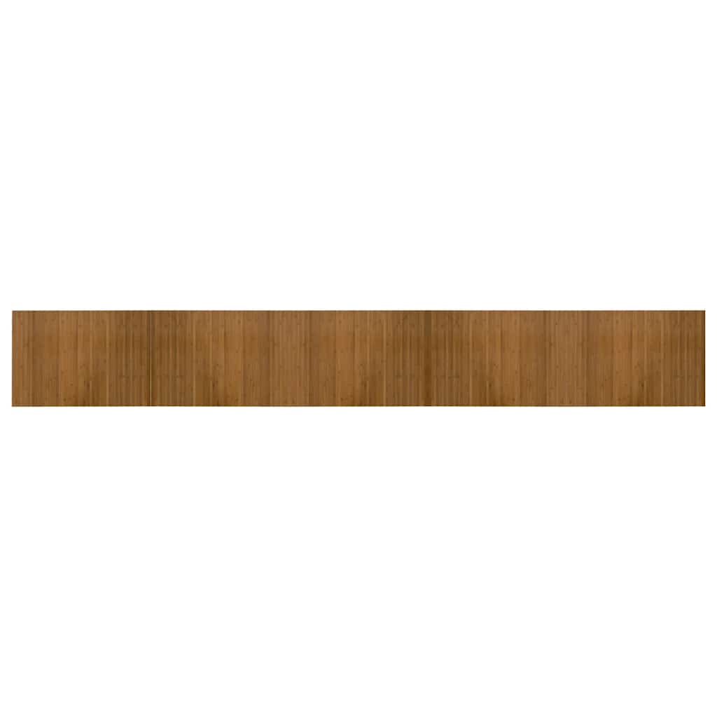 gulvtæppe 70x500 cm rektangulær bambus brun