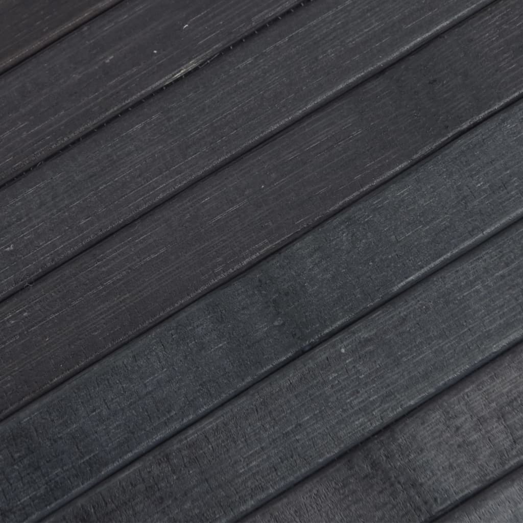 gulvtæppe 70x500 cm rektangulær bambus grå