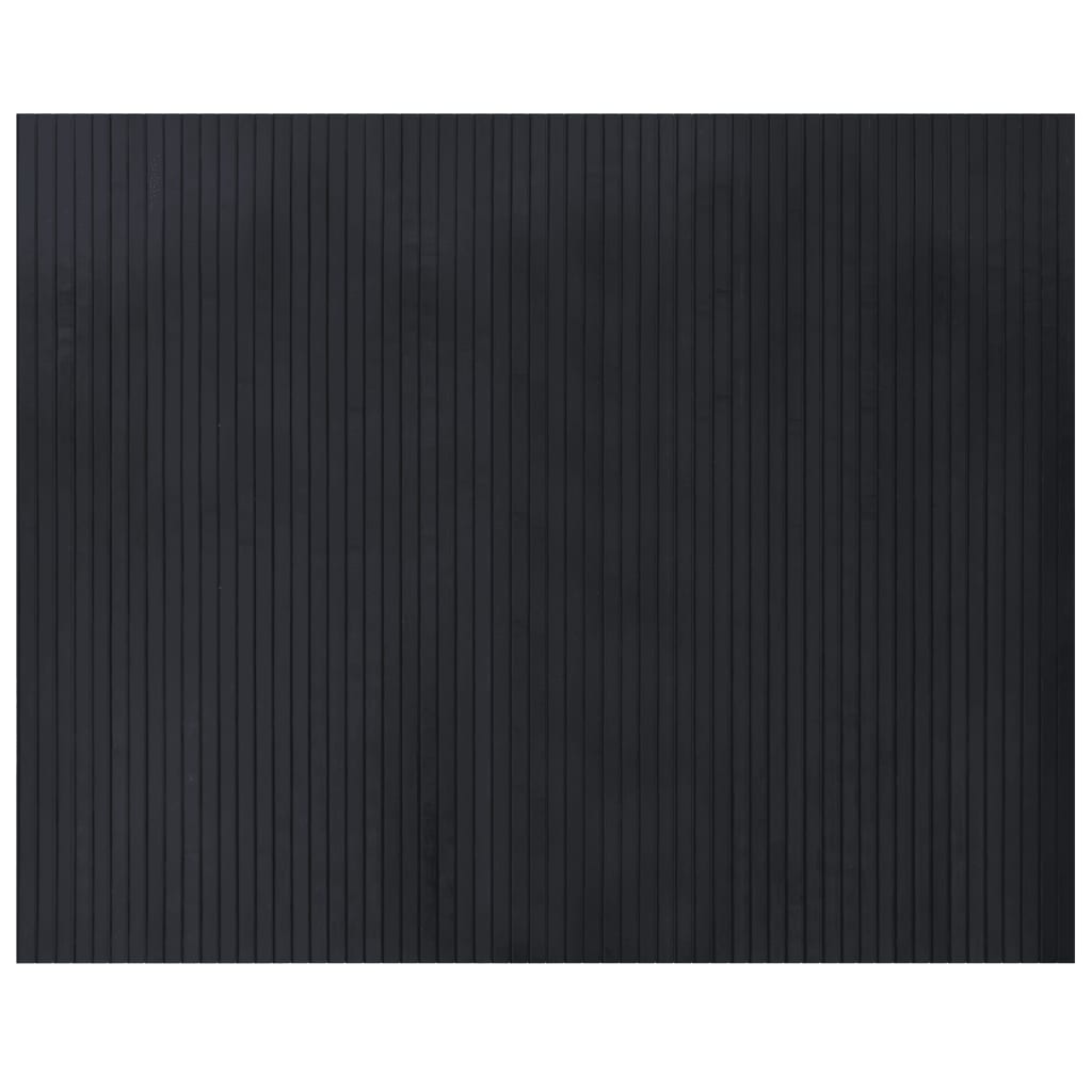 gulvtæppe 80x100 cm bambus sort