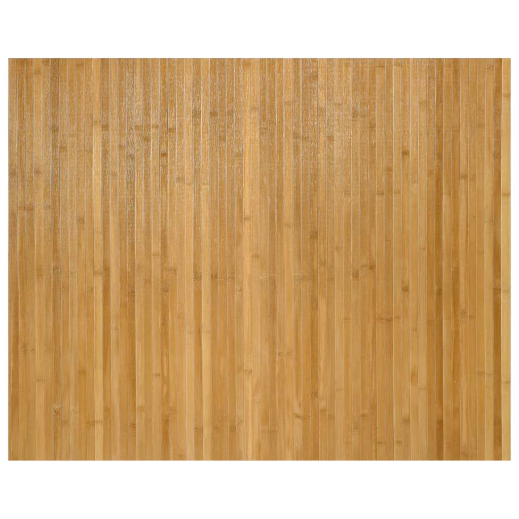 gulvtæppe 80x100 cm rektangulær bambus naturfarvet