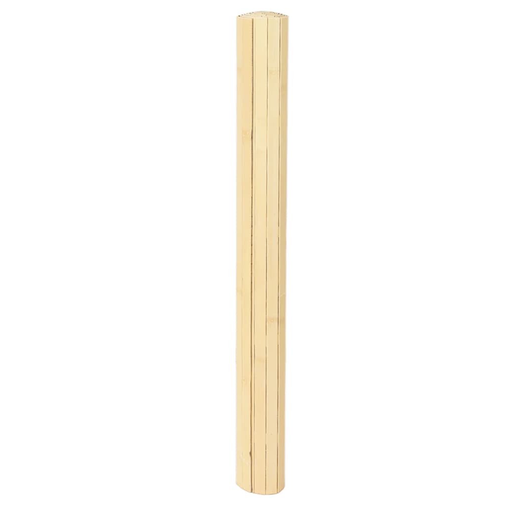 gulvtæppe 80x100 cm rektangulær bambus lys naturfarvet