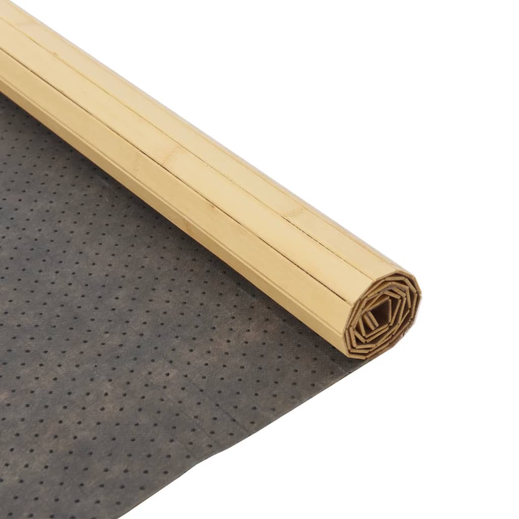 gulvtæppe 80x100 cm rektangulær bambus lys naturfarvet