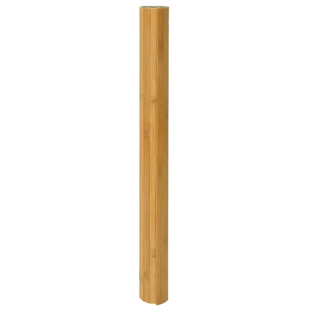 gulvtæppe 80x200 cm rektangulær bambus naturfarvet