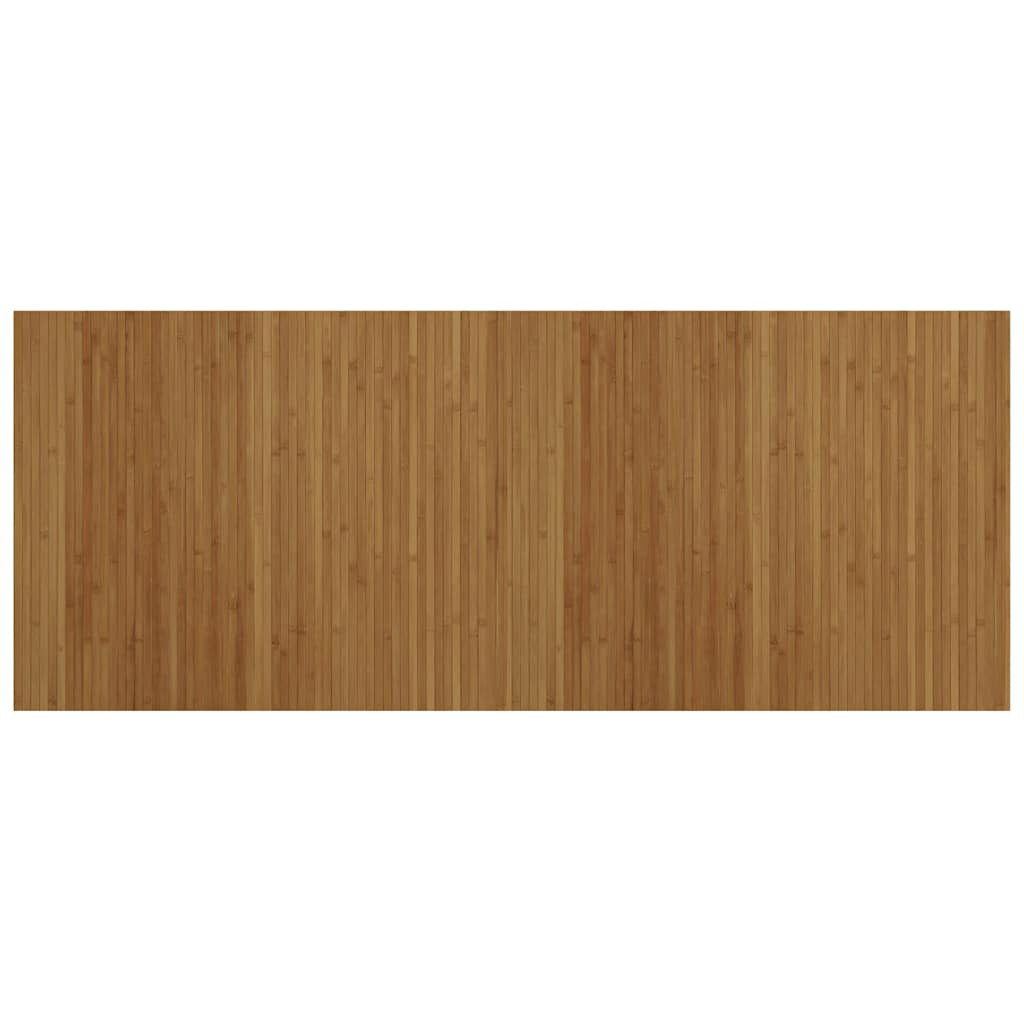 gulvtæppe 80x200 cm rektangulær bambus brun
