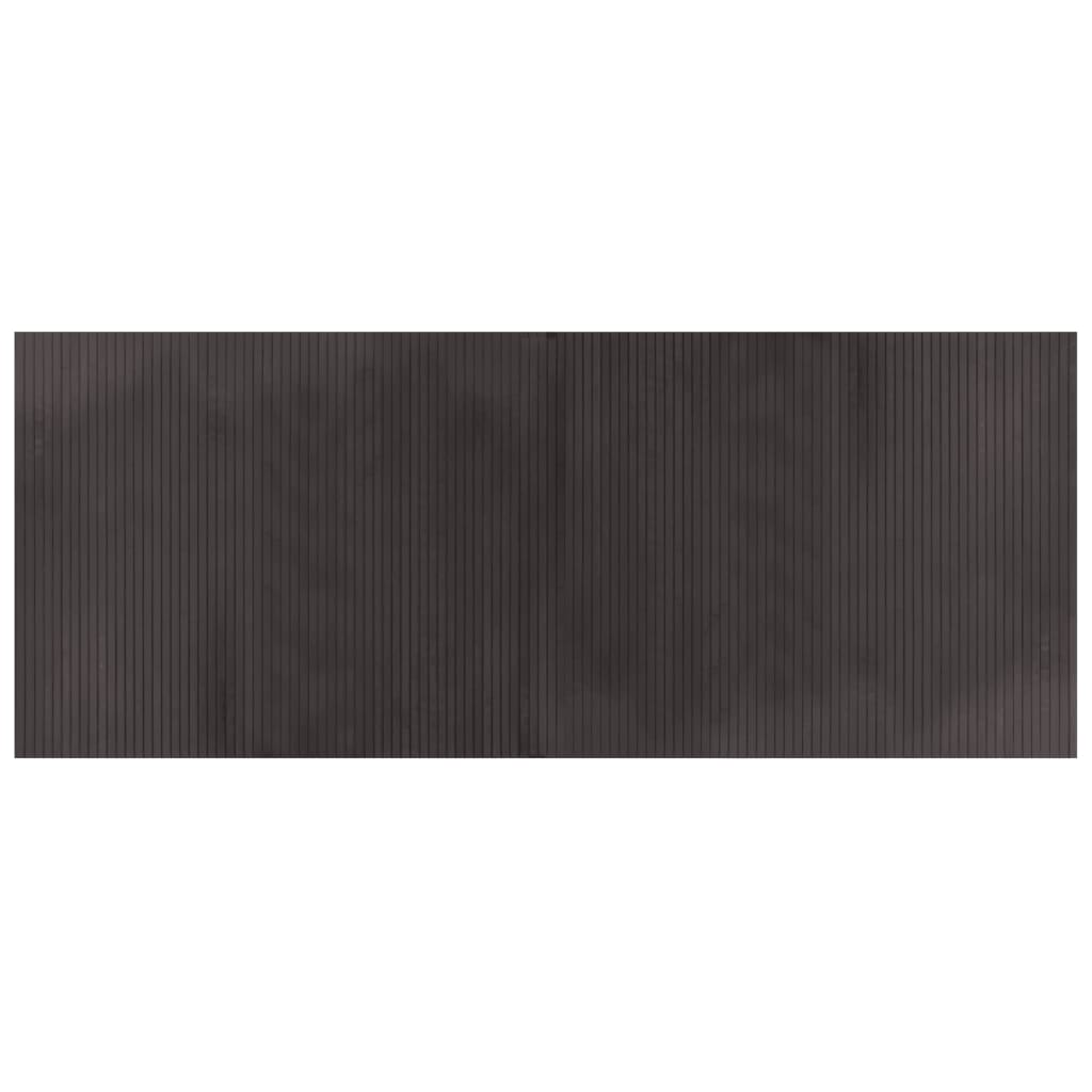 gulvtæppe 80x200 cm rektangulær bambus mørkebrun
