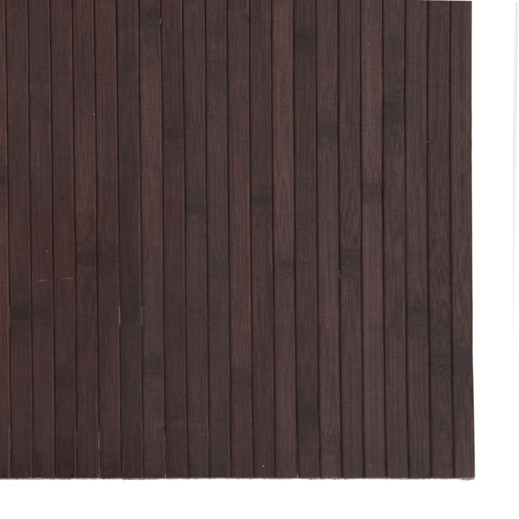 gulvtæppe 80x200 cm rektangulær bambus mørkebrun